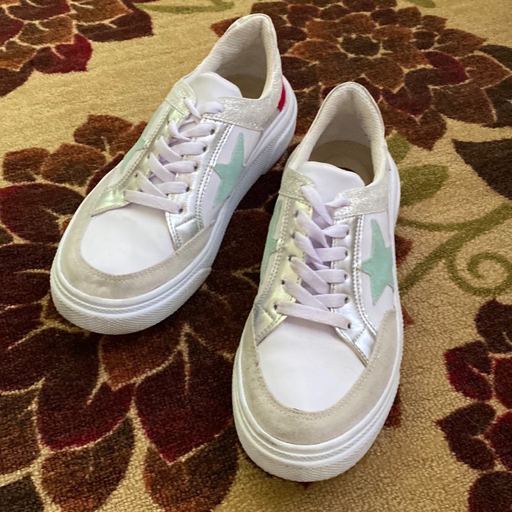 Silver Mint Sneakers